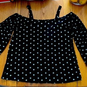 Cable & Gauge - polka dot off the shoulder top